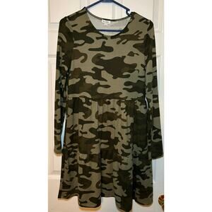 Love‎ fire camo colored tiered dress. NWT. Size medium